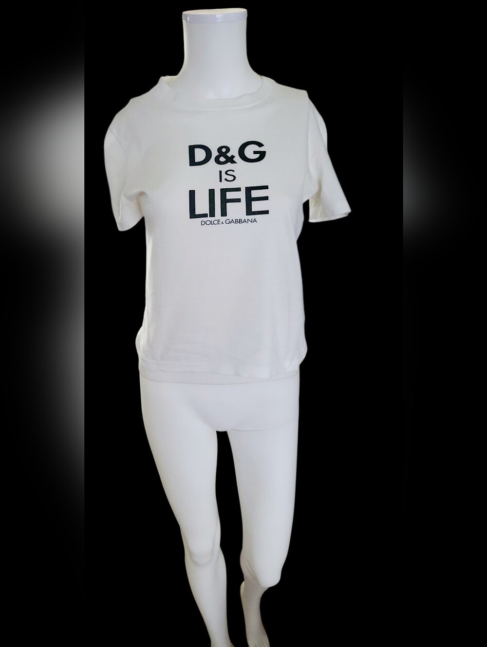 D&G by Dolce & Gabbana 1996 White Cotton T-Shirt